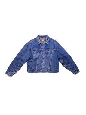 Vtg Levis "Big E" Blanket Lined Type III Denim Distressed Trucker Jacket - Sz L?